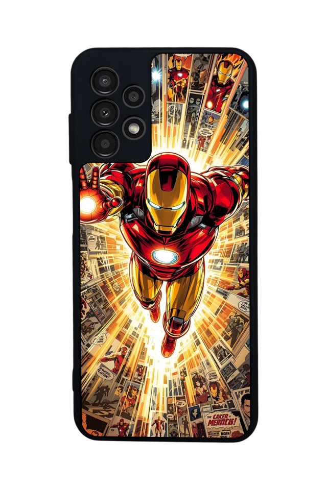 Samsung Galaxy A13 Uyumlu  Iron Man ( Demir Adam ) Tasarımlı Glossy Premium Kılıf