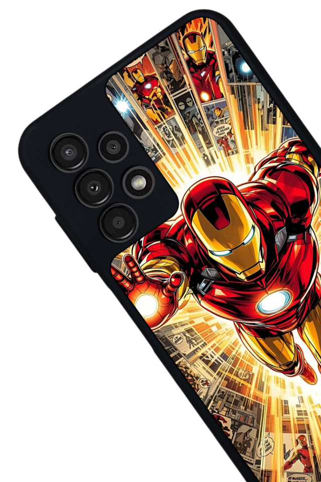 Samsung Galaxy A13 Uyumlu  Iron Man ( Demir Adam ) Tasarımlı Glossy Premium Kılıf