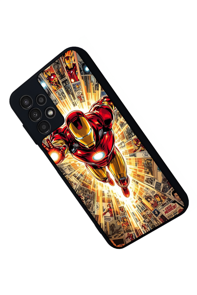 Samsung Galaxy A13 Uyumlu  Iron Man ( Demir Adam ) Tasarımlı Glossy Premium Kılıf