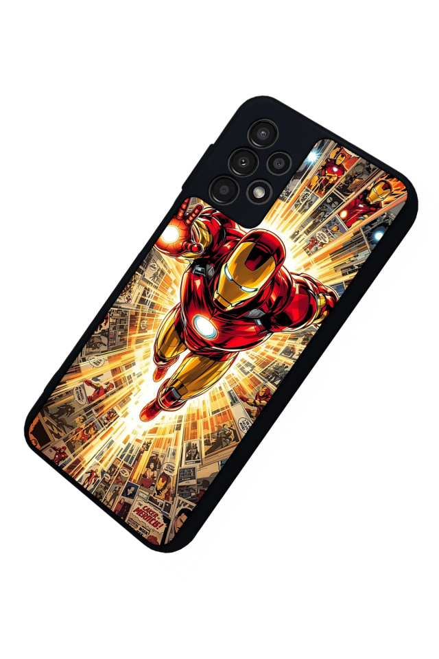 Samsung Galaxy A13 Uyumlu  Iron Man ( Demir Adam ) Tasarımlı Glossy Premium Kılıf