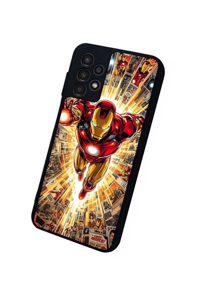 Samsung Galaxy A13 Uyumlu  Iron Man ( Demir Adam ) Tasarımlı Glossy Premium Kılıf
