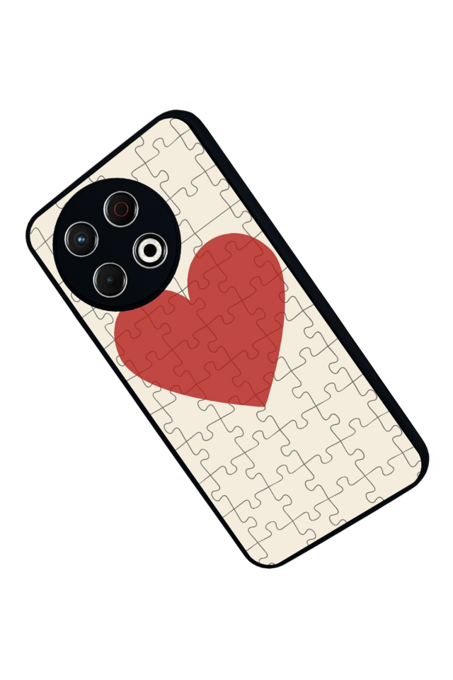 Tecno Spark 30 Pro Uyumlu Kalp Love Tasarımlı Glossy Premium Kılıf