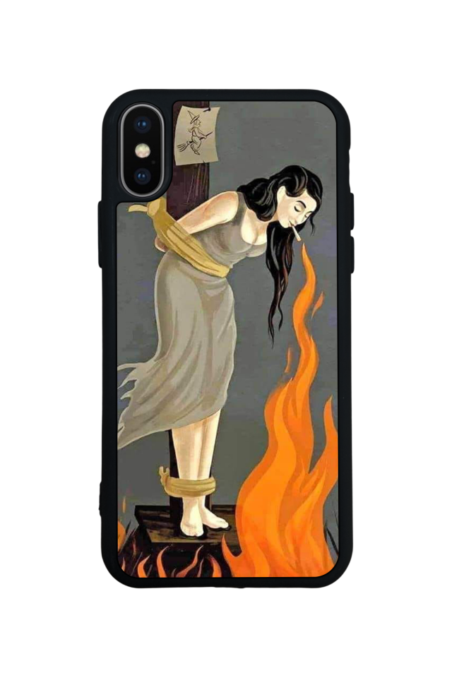 iPhone X/ XS Uyumlu Kalp Love Tasarımlı Glossy Premium Kılıf