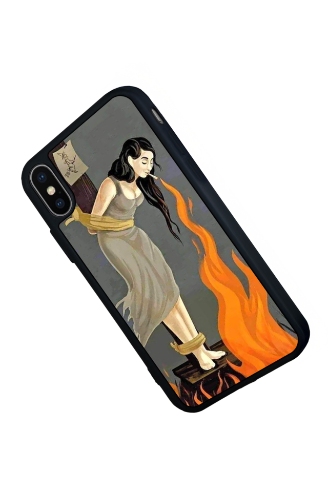 iPhone X/ XS Uyumlu Kalp Love Tasarımlı Glossy Premium Kılıf