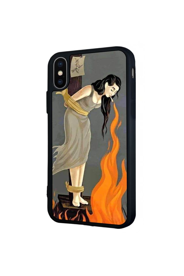 iPhone X/ XS Uyumlu Kalp Love Tasarımlı Glossy Premium Kılıf