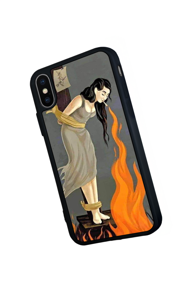 iPhone X/ XS Uyumlu Kalp Love Tasarımlı Glossy Premium Kılıf