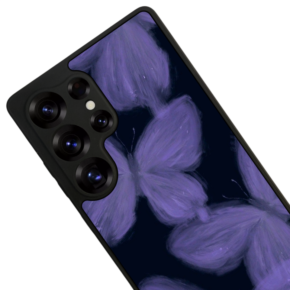 Samsung Galaxy S25 Ultra Uyumlu Kelebek Tasarımlı Glossy Premium Kılıf