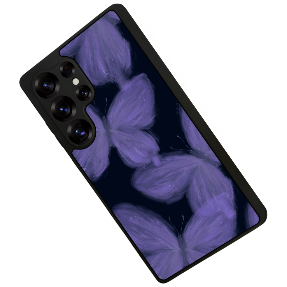 Samsung Galaxy S25 Ultra Uyumlu Kelebek Tasarımlı Glossy Premium Kılıf