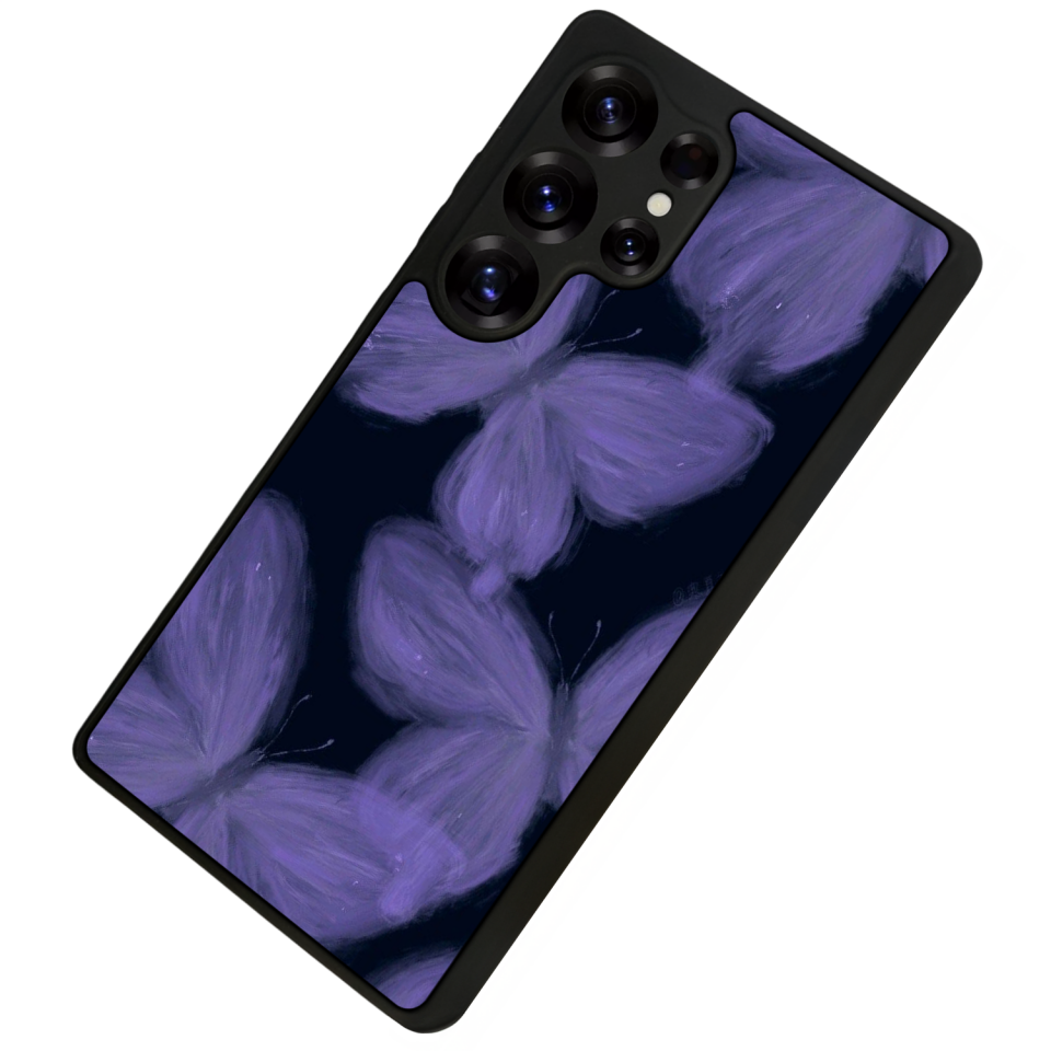 Samsung Galaxy S25 Ultra Uyumlu Kelebek Tasarımlı Glossy Premium Kılıf