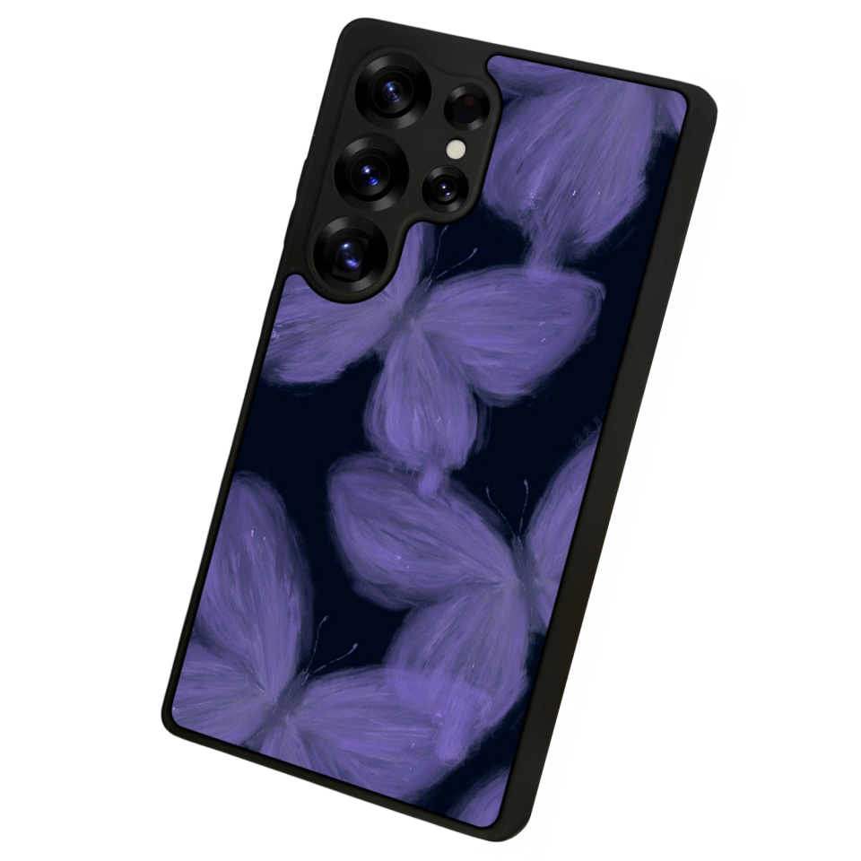 Samsung Galaxy S25 Ultra Uyumlu Kelebek Tasarımlı Glossy Premium Kılıf