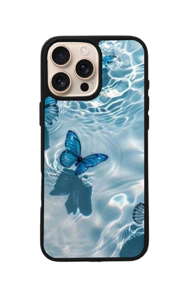 iPhone 15 Pro Uyumlu Kelebek Tasarımlı Glossy Premium Kılıf