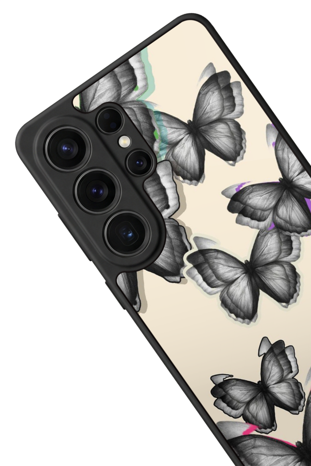 Samsung Galaxy S26 Ultra Uyumlu Kelebek Tasarımlı Glossy Premium Kılıf