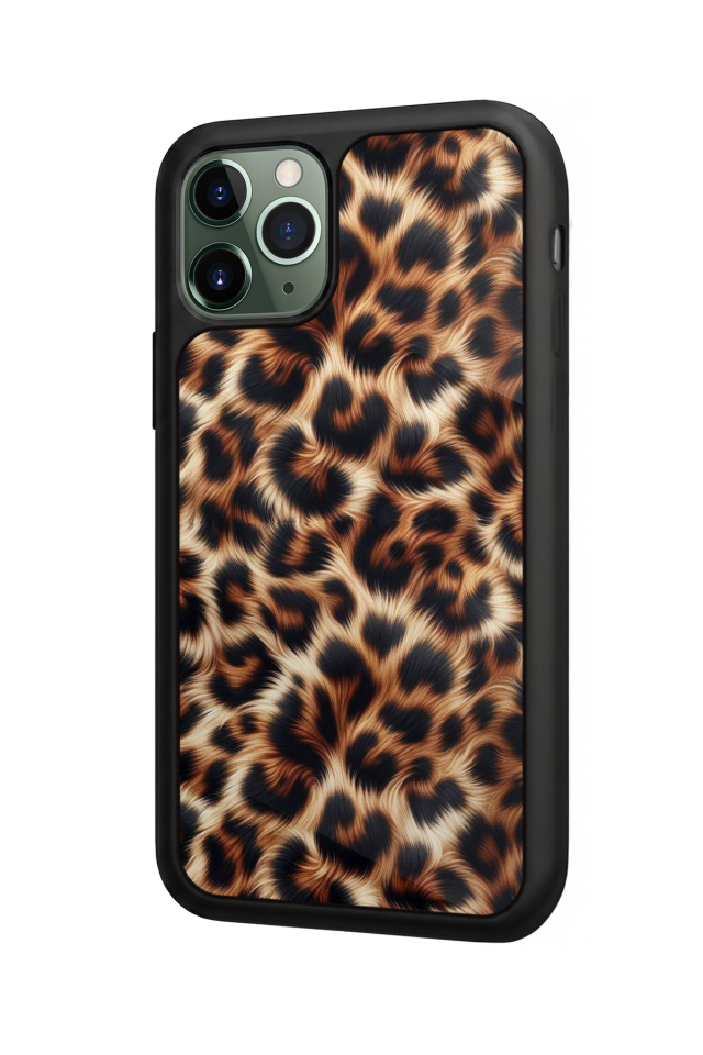 iPhone 11 Pro Uyumlu Leopar Tasarımlı Glossy Premium Kılıf