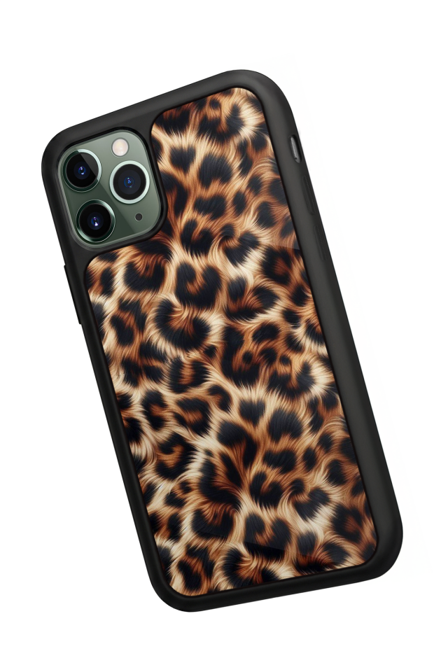 iPhone 11 Pro Uyumlu Leopar Tasarımlı Glossy Premium Kılıf