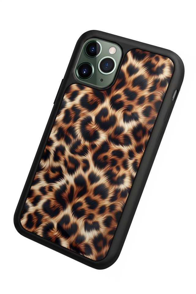 iPhone 11 Pro Uyumlu Leopar Tasarımlı Glossy Premium Kılıf