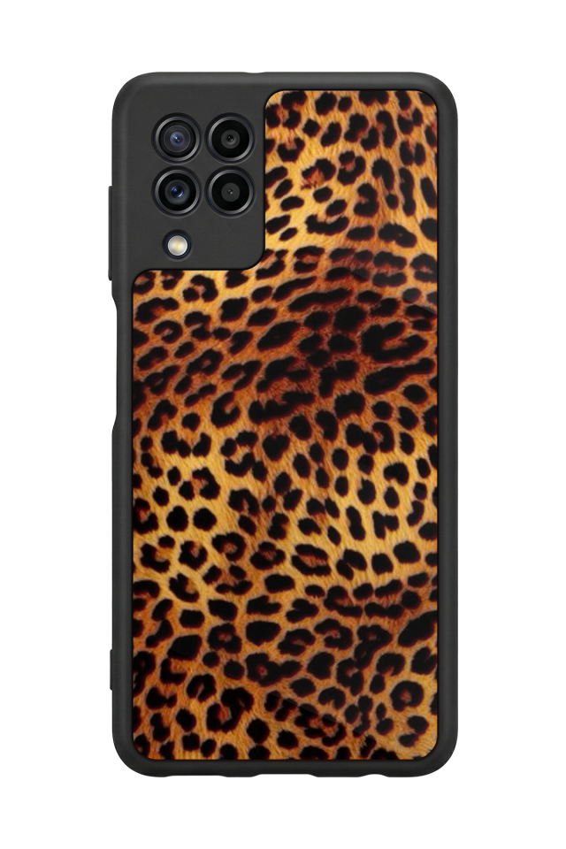 Samsung Galaxy M22 Uyumlu Leopar Tasarımlı Glossy Premium Kılıf