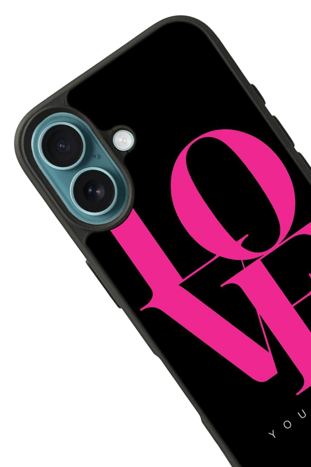 iPhone 16 Plus Uyumlu Love Tasarımlı Glossy Premium Kılıf