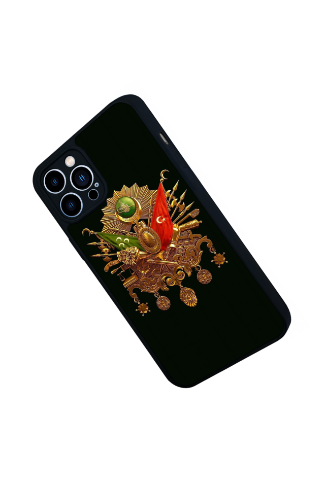 iPhone 13 Pro Max Uyumlu Osmanli Tugrasi Tasarımlı Glossy Premium Kılıf