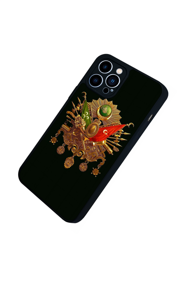 iPhone 13 Pro Max Uyumlu Osmanli Tugrasi Tasarımlı Glossy Premium Kılıf