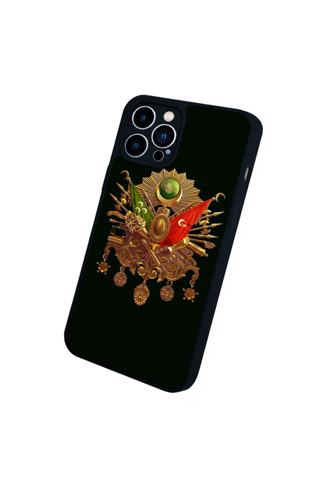 iPhone 13 Pro Max Uyumlu Osmanli Tugrasi Tasarımlı Glossy Premium Kılıf