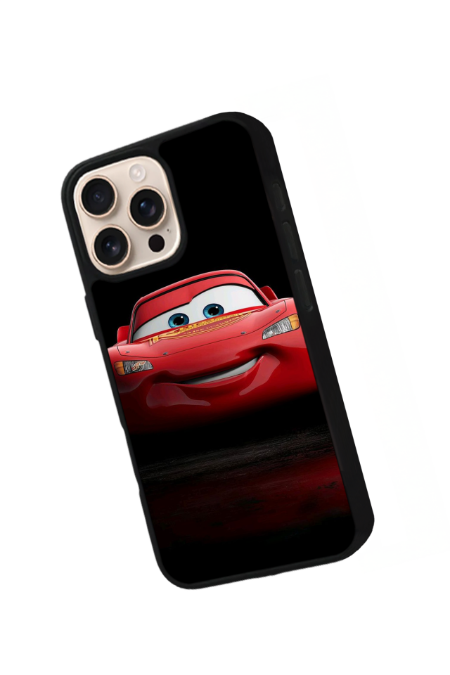 iPhone 16 Pro Uyumlu Simsek McQueen Tasarımlı Glossy Premium Kılıf