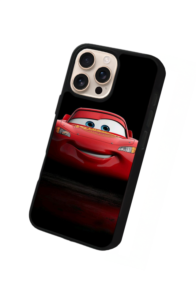 iPhone 16 Pro Uyumlu Simsek McQueen Tasarımlı Glossy Premium Kılıf