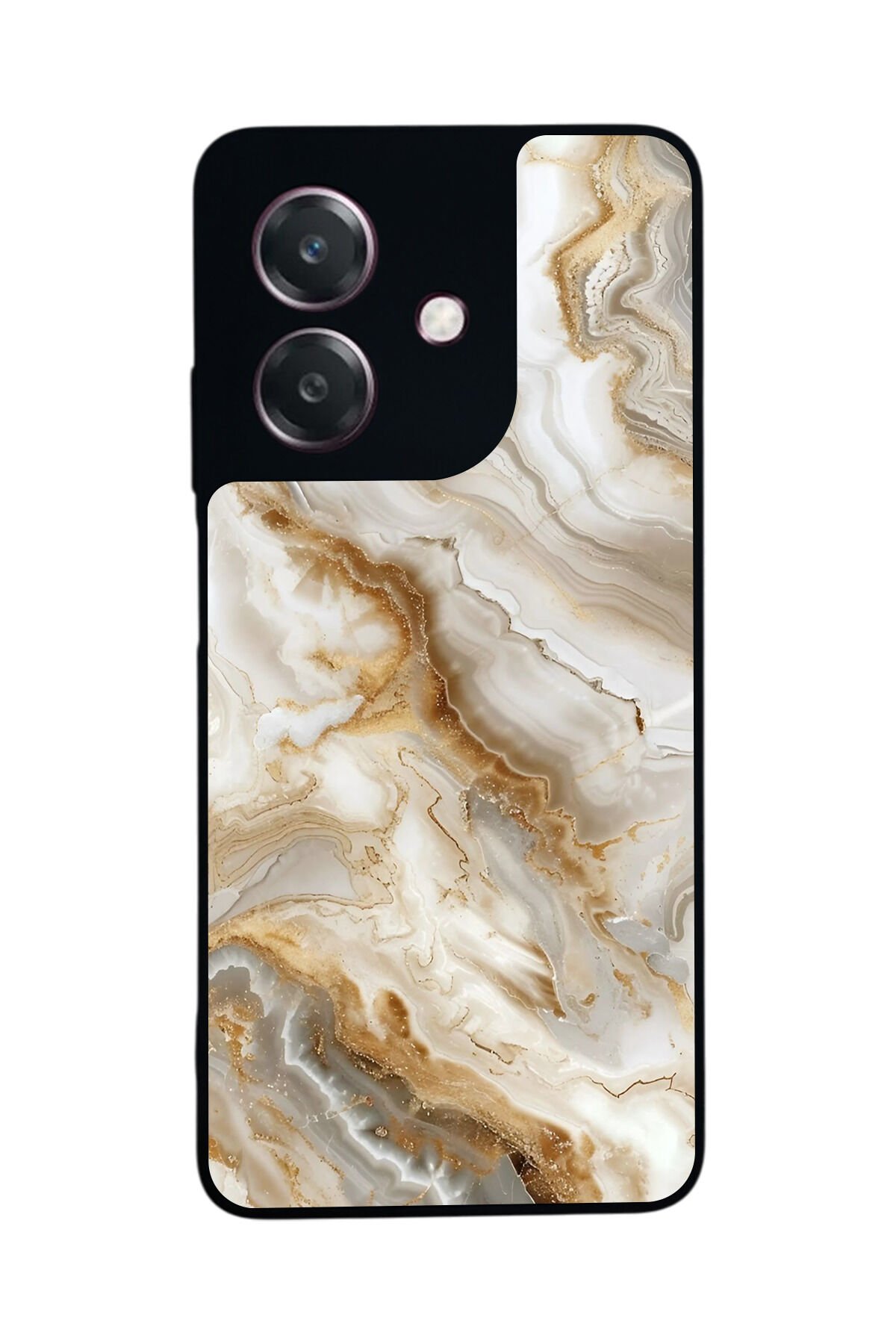 Oppo A3 5G Uyumlu Mermer Marble Tasarımlı Glossy Premium Kılıf