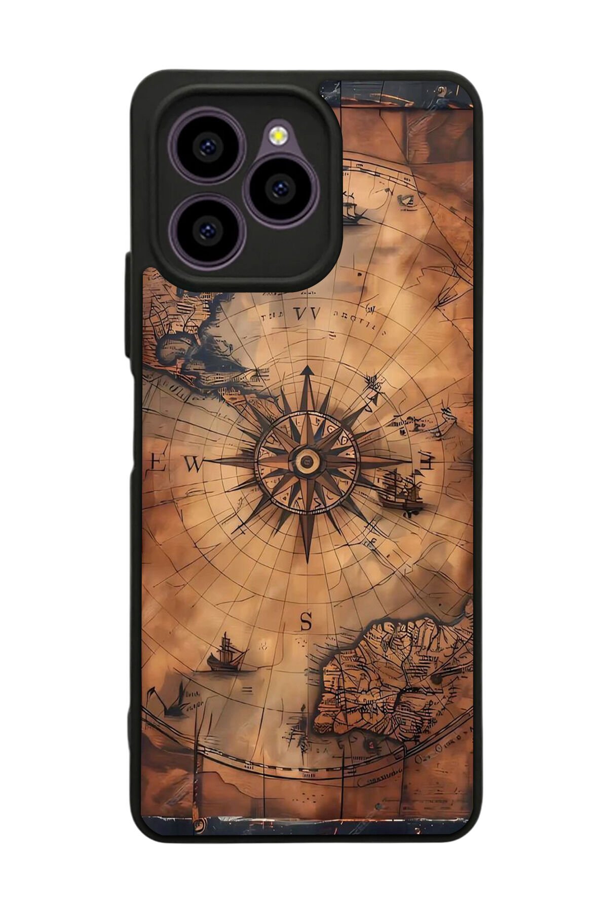 Omix X6 Uyumlu Harita Tasarımlı Glossy Premium Kılıf