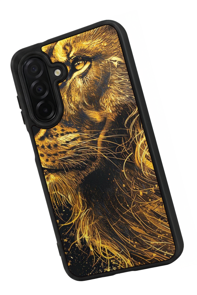 Samsung Galaxy A56 Uyumlu Aslan Tasarımlı Glossy Premium Kılıf