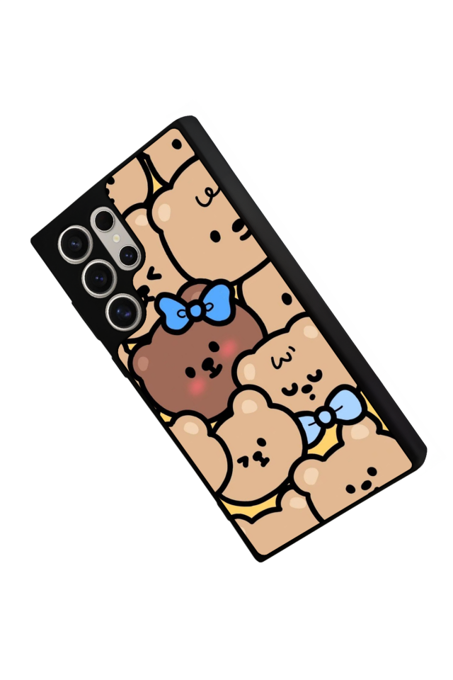 Samsung Galaxy S24 Ultra Uyumlu Ayı Tasarımlı Glossy Premium Kılıf