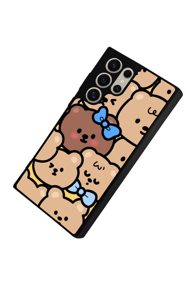 Samsung Galaxy S24 Ultra Uyumlu Ayı Tasarımlı Glossy Premium Kılıf