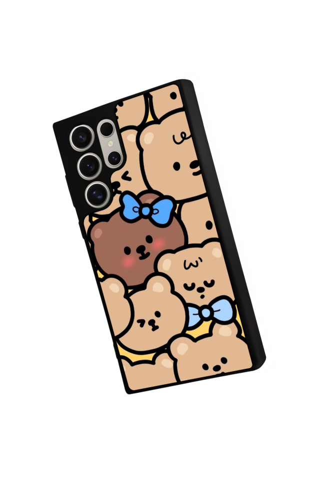 Samsung Galaxy S24 Ultra Uyumlu Ayı Tasarımlı Glossy Premium Kılıf