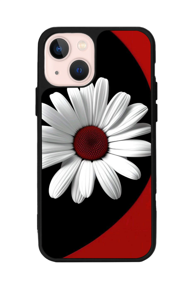 iPhone 13/14 Uyumlu Cicek Tasarımlı Glossy Premium Kılıf