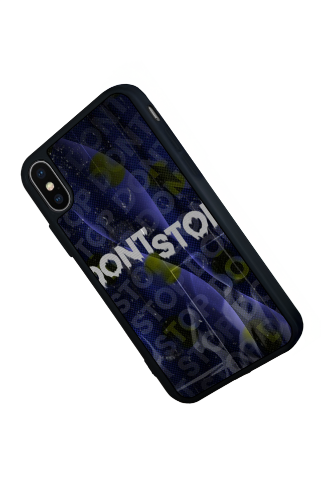 iPhone XS Max Uyumlu Dont Stop Tasarımlı Glossy Premium Kılıf