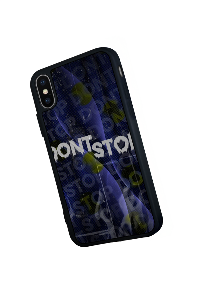 iPhone XS Max Uyumlu Dont Stop Tasarımlı Glossy Premium Kılıf