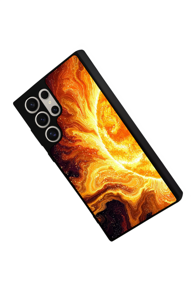 Samsung Galaxy S22 Ultra Uyumlu Güneş Tasarımlı Glossy Premium Kılıf