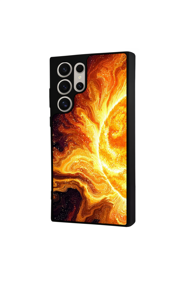 Samsung Galaxy S22 Ultra Uyumlu Güneş Tasarımlı Glossy Premium Kılıf