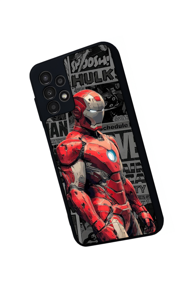 Samsung Galaxy A13 Uyumlu  Iron Man ( Demir Adam ) Tasarımlı Glossy Premium Kılıf