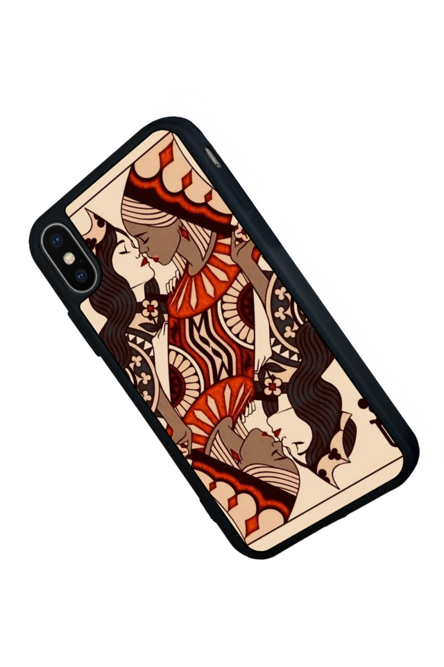 iPhone X/ XS Uyumlu  Kalp Love Tasarımlı Glossy Premium Kılıf