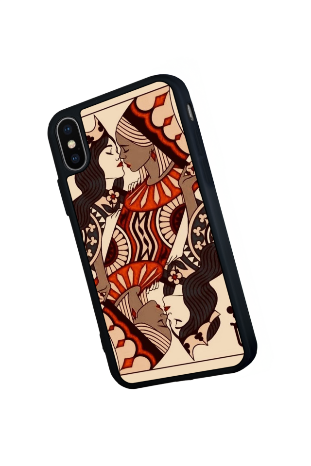 iPhone X/ XS Uyumlu  Kalp Love Tasarımlı Glossy Premium Kılıf