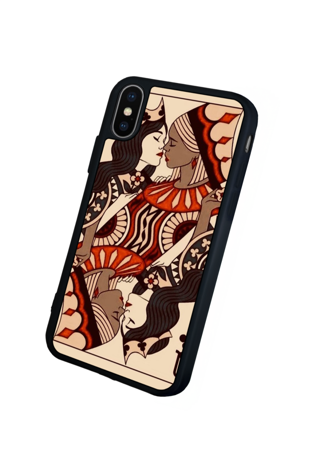 iPhone X/ XS Uyumlu  Kalp Love Tasarımlı Glossy Premium Kılıf