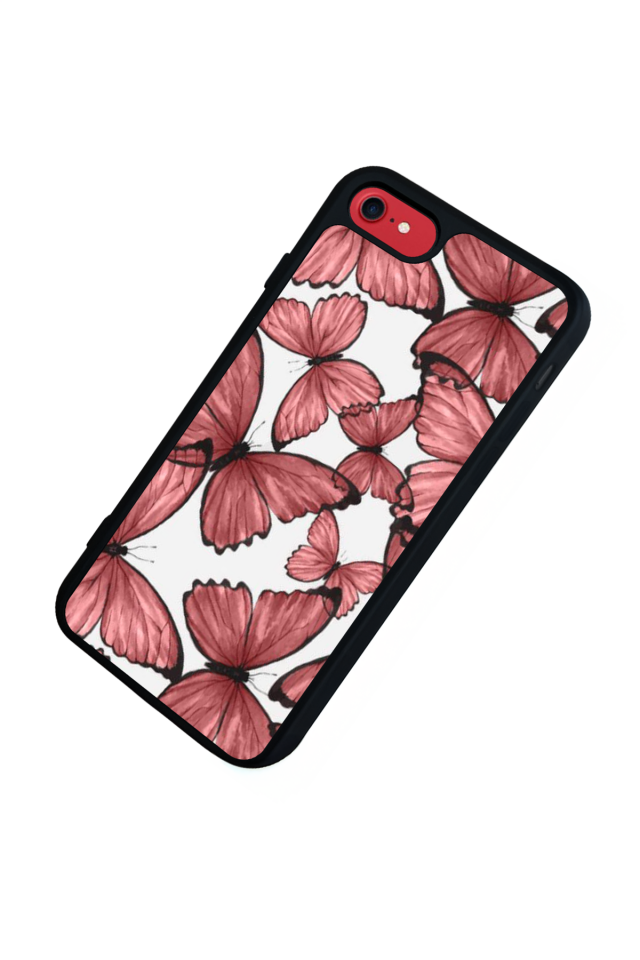 iPhone 8 Uyumlu Kelebek Tasarımlı Glossy Premium Kılıf