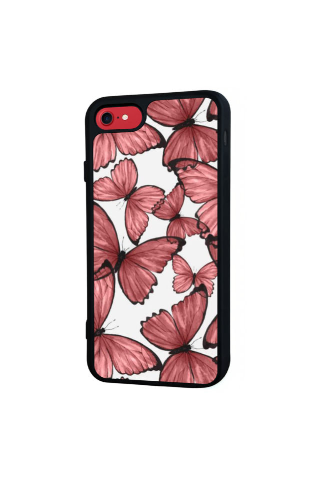 iPhone 8 Uyumlu Kelebek Tasarımlı Glossy Premium Kılıf