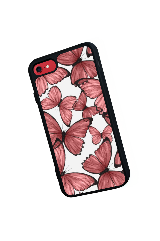 iPhone 8 Uyumlu Kelebek Tasarımlı Glossy Premium Kılıf