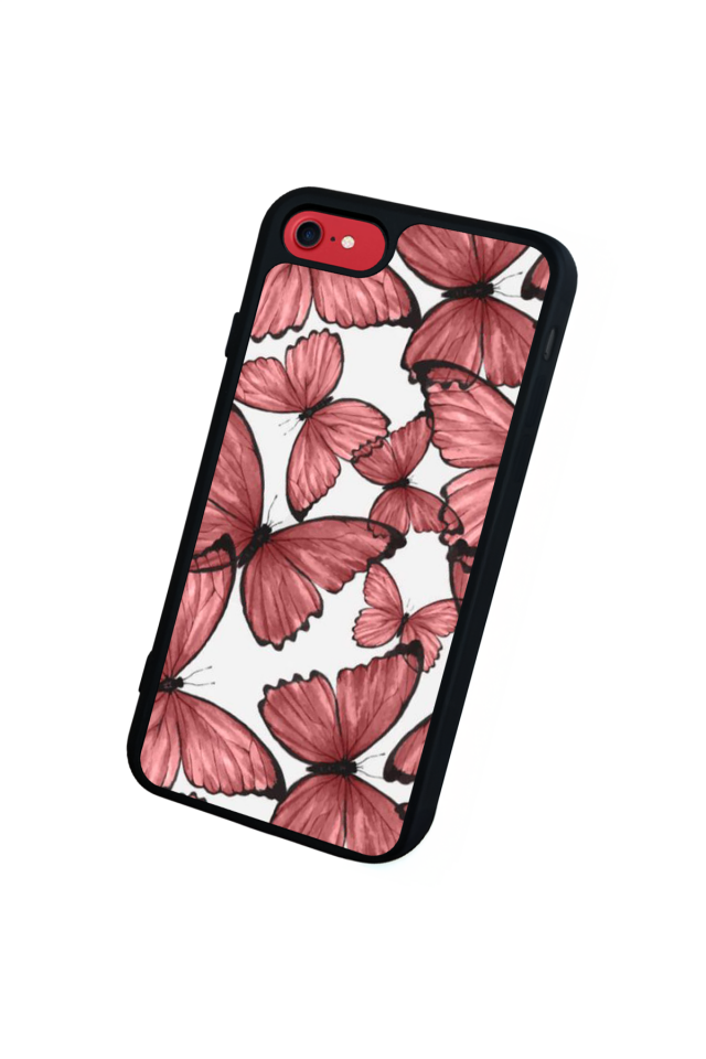 iPhone 8 Uyumlu Kelebek Tasarımlı Glossy Premium Kılıf