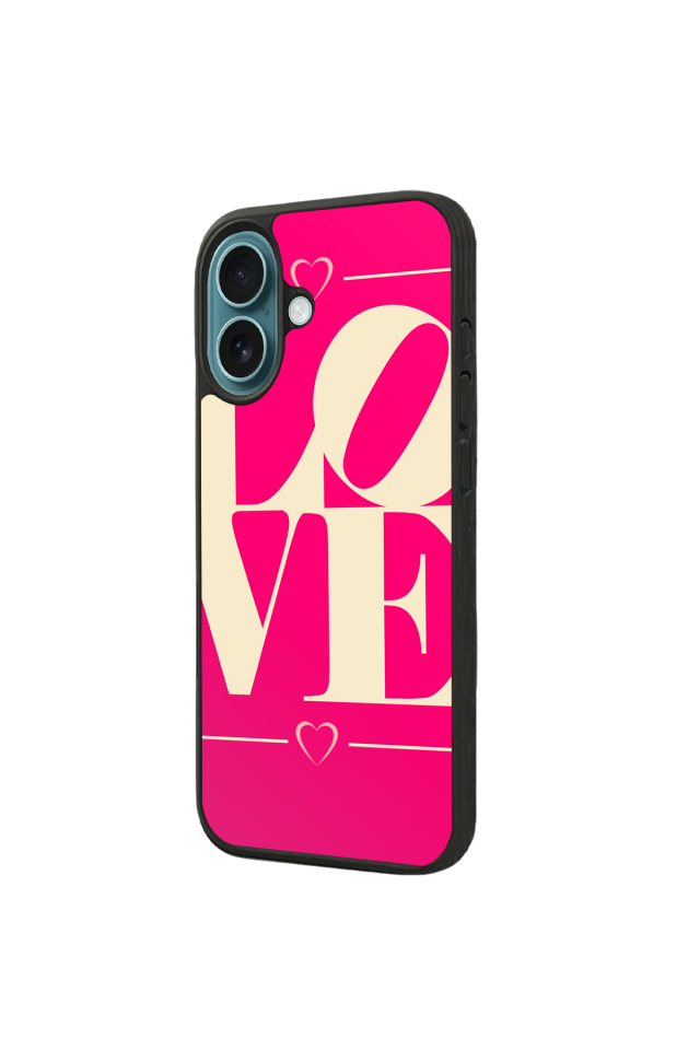 iPhone 16 Plus Uyumlu Love Tasarımlı Glossy Premium Kılıf