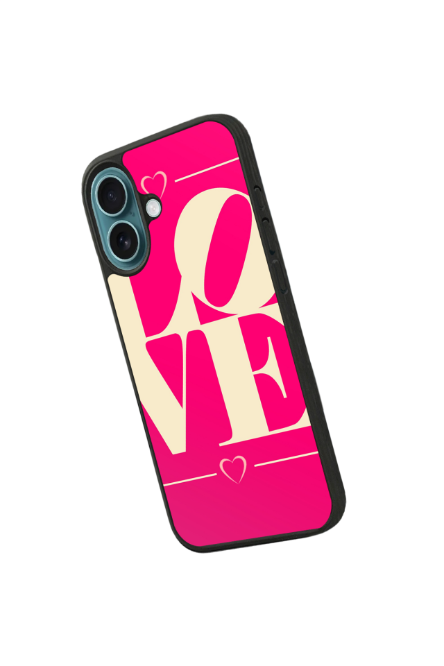 iPhone 16 Plus Uyumlu Love Tasarımlı Glossy Premium Kılıf