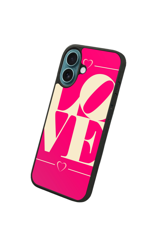 iPhone 16 Plus Uyumlu Love Tasarımlı Glossy Premium Kılıf