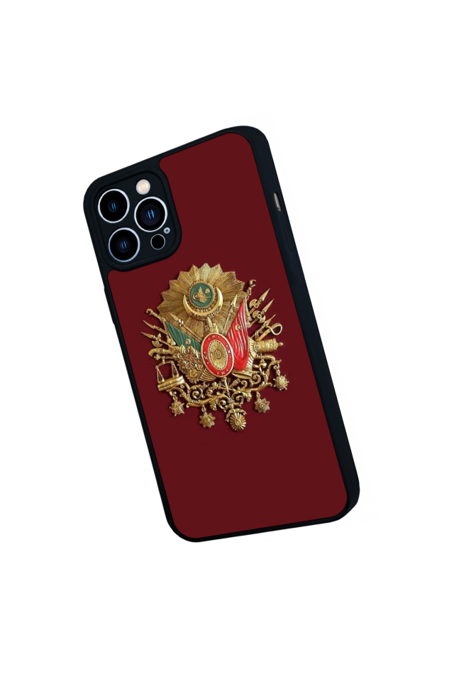 iPhone 13 Pro Max Uyumlu Osmanli Tugrasi Tasarımlı Glossy Premium Kılıf