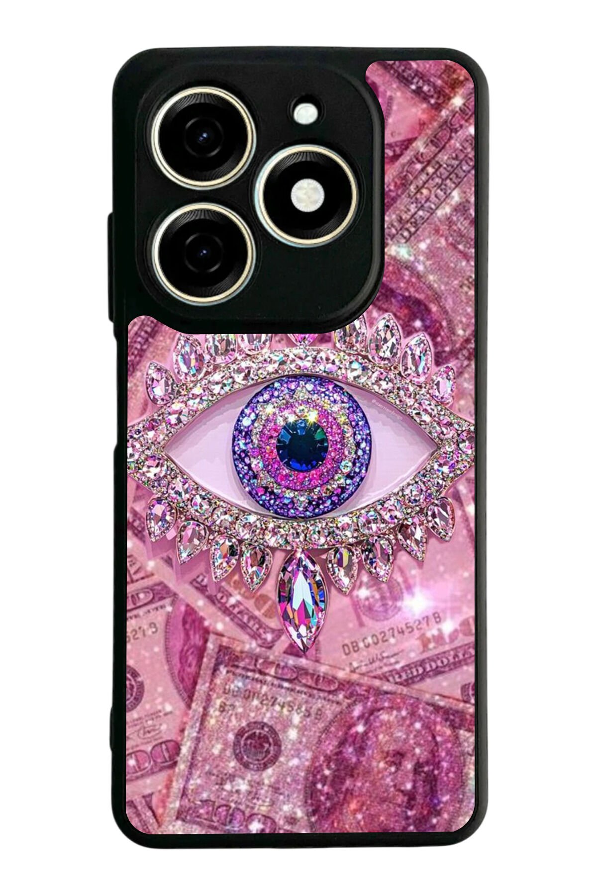 Tecno Spark 20/20C Uyumlu Göz Tasarımlı Glossy Premium Kılıf